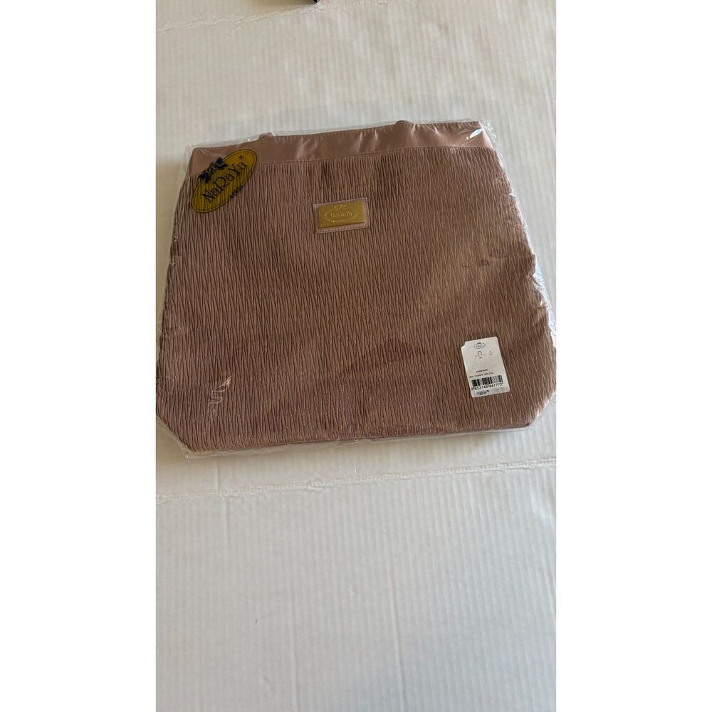 NaRaYa NWT Brown Pleated Handbag Bow Detail Structured Purse No.233